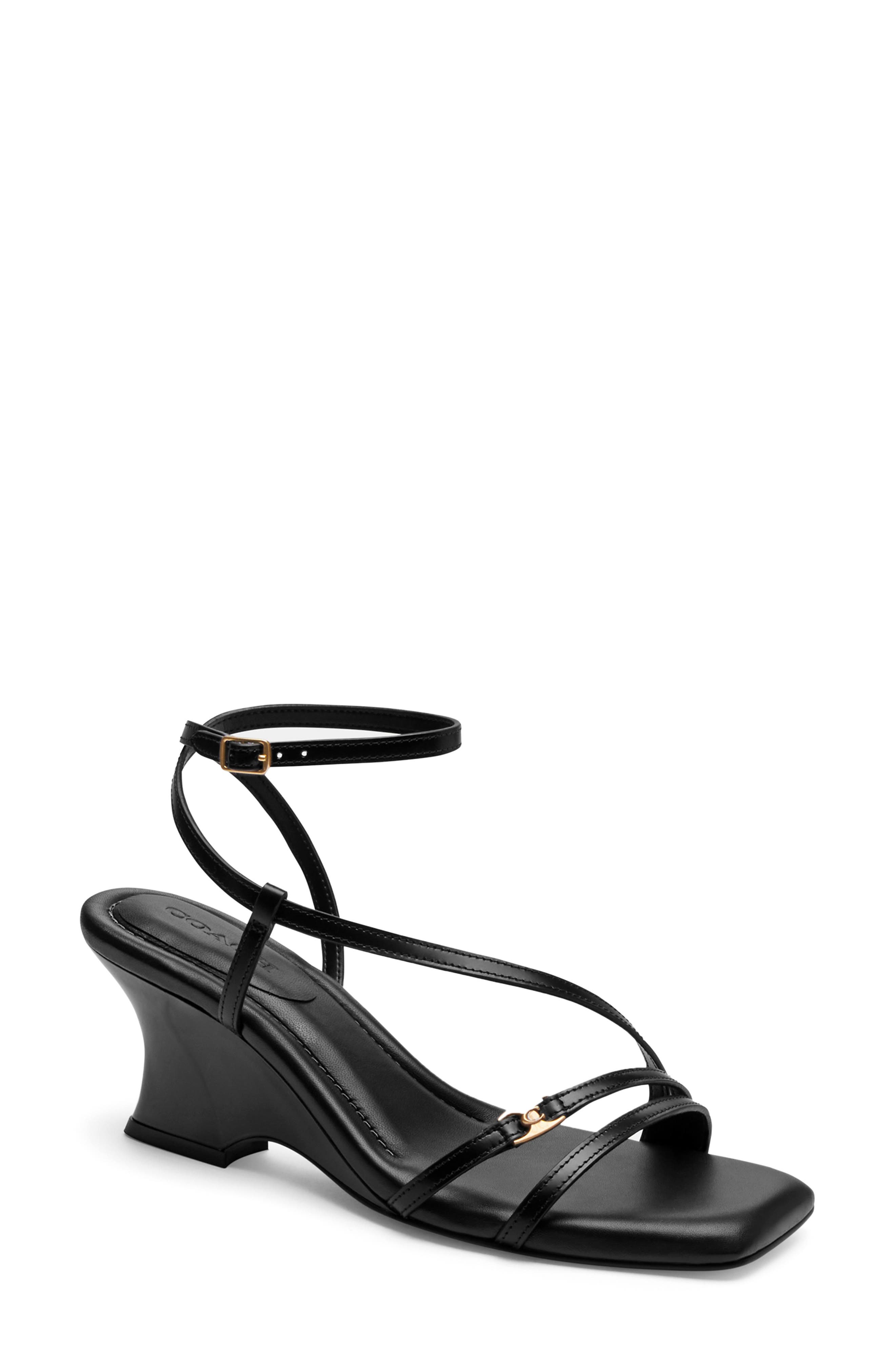 COACH Cait Ankle Strap Wedge Sandal, Main, color, 