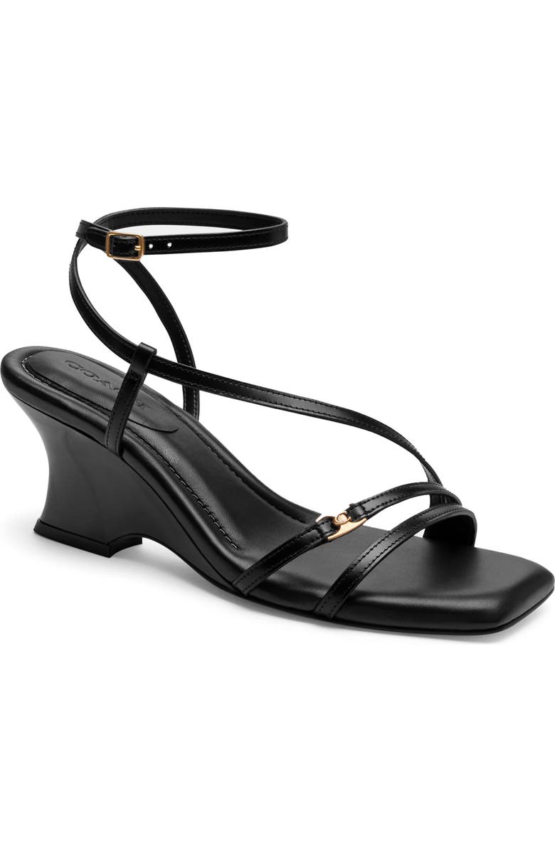 COACH Cait Ankle Strap Wedge Sandal, Main, color,
