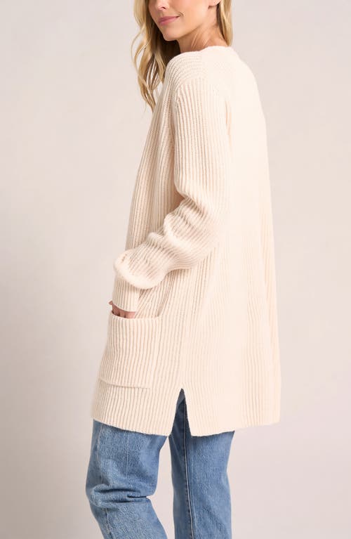 Matty M . Faye Longline Open Front Cardigan In Pink
