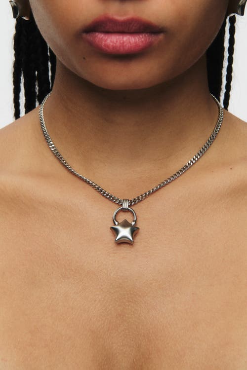 67jewelry Mini Puffed Star Necklace In Metallic