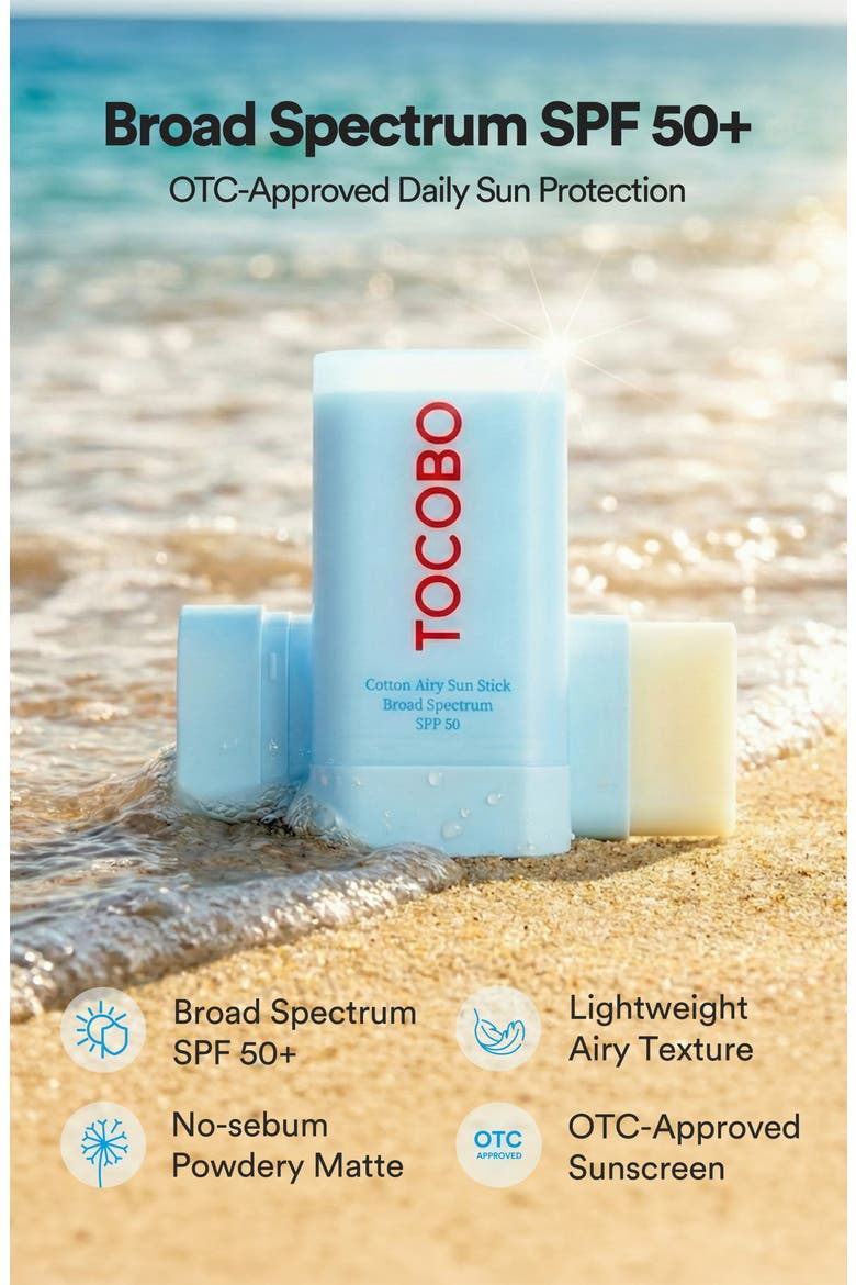Cotton Airy Sun Stick Broad Spectrum SPF 50, Alternate, color, NO COLOR