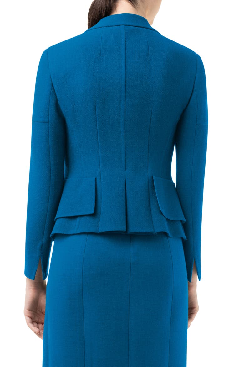 Lausanne Crop Double Face Virgin Wool Jacket, Alternate, color, CYAN