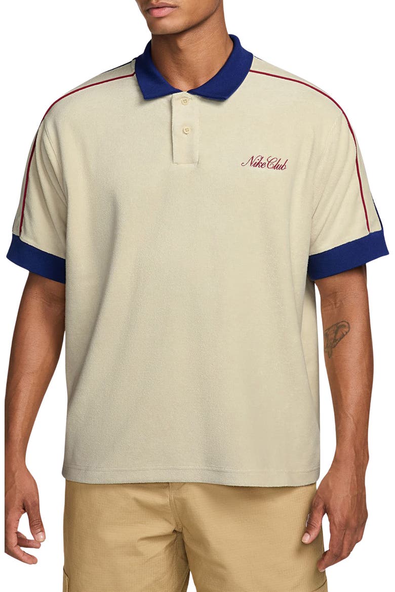 Sportswear Club Polo, Main, color, LIGHT KHAKI/ DEEP ROYAL BLUE