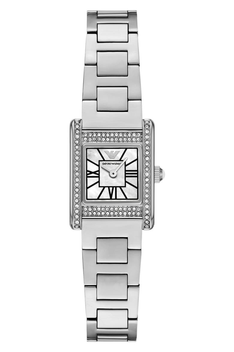 Mother-of-Pearl Bracelet Watch, 26mm, Main, color, SILVER