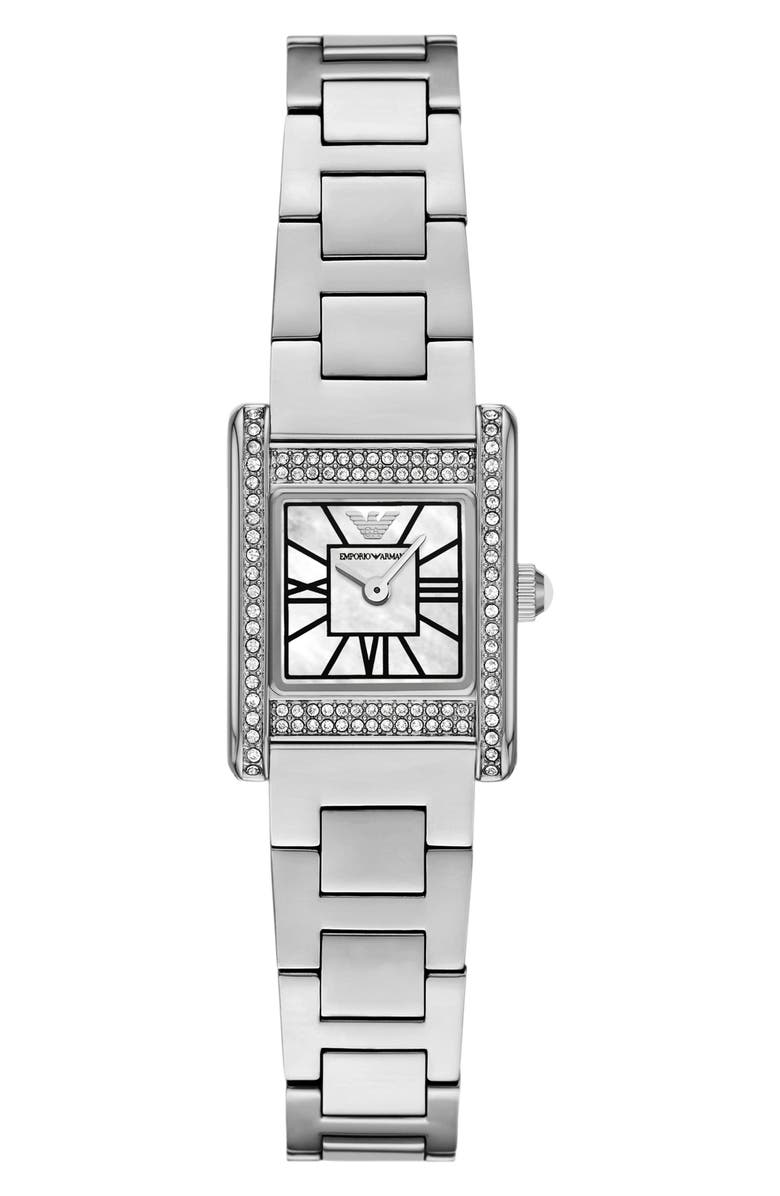 Emporio Armani Mother-of-Pearl Bracelet Watch, 26mm, Main, color, Silver