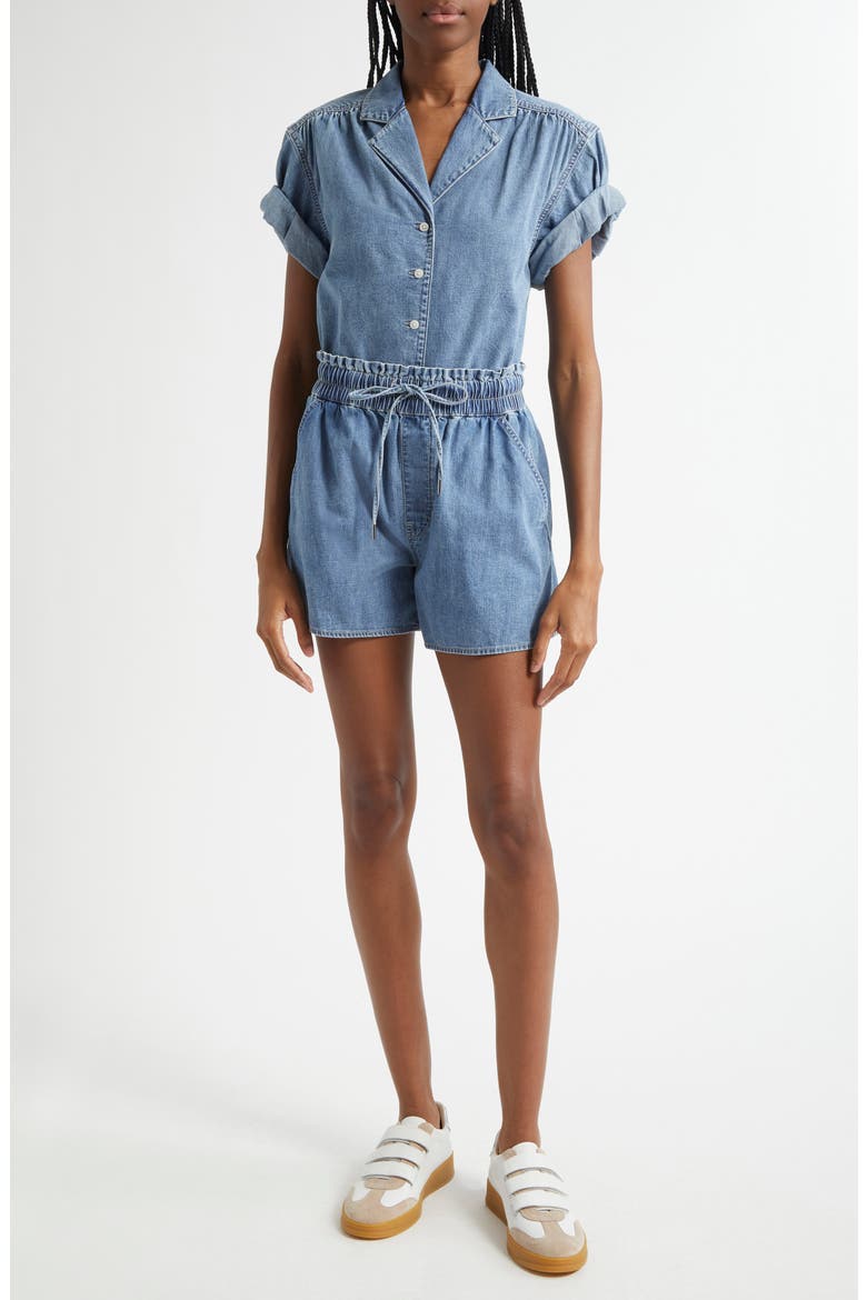 Wilder Drawstring Denim Shorts, Alternate, color, STARLIGHT
