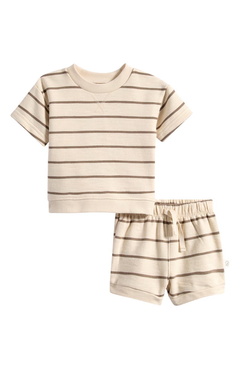 Little Planet Stripe T-Shirt & Shorts Set, Main, color, Striped