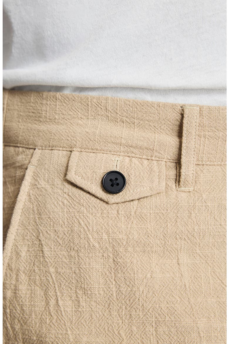 Moore Slub Cotton Shorts, Alternate, color, KHAKI