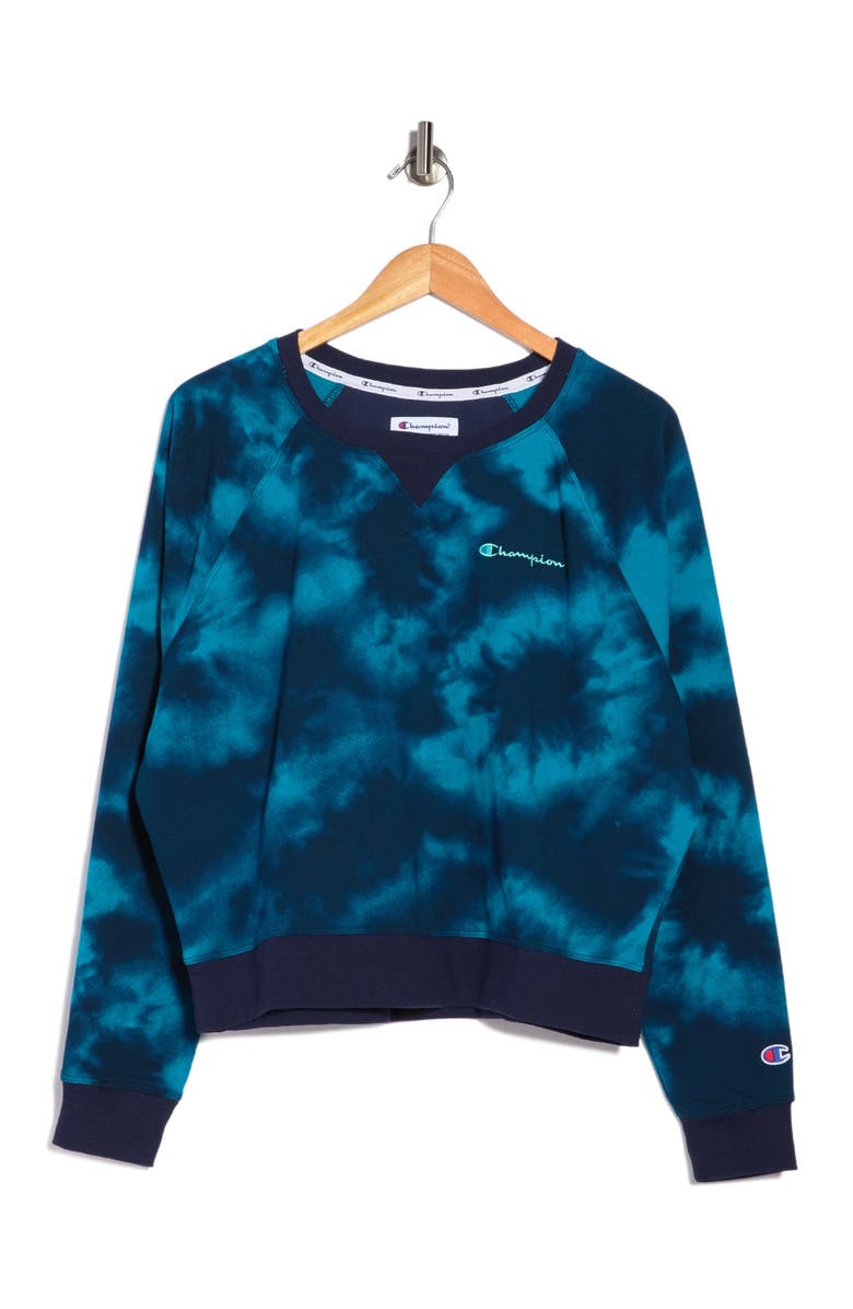 Champion Campus French Terry Crop Sweatshirt, Alternate, color, 