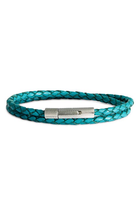 Braided Leather Wrap Bracelet
