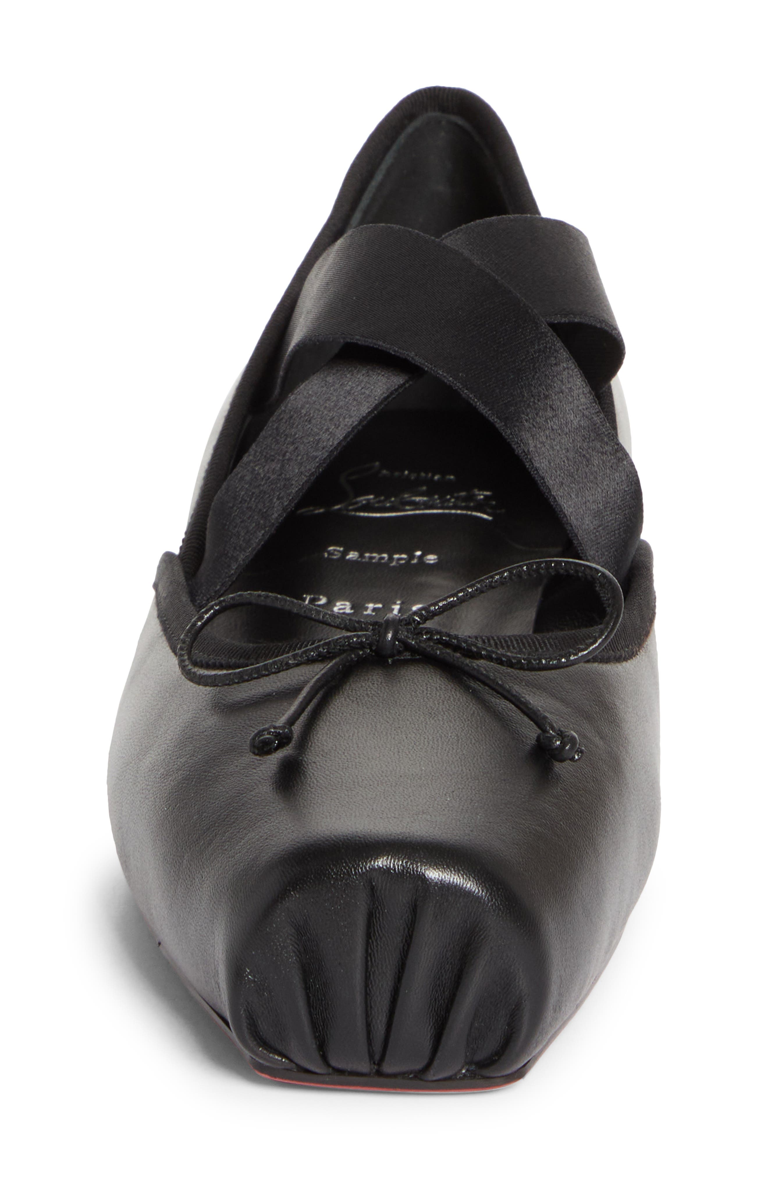 Christian Louboutin Cassiasticina Ballet Flat, Alternate, color, Black/ Black