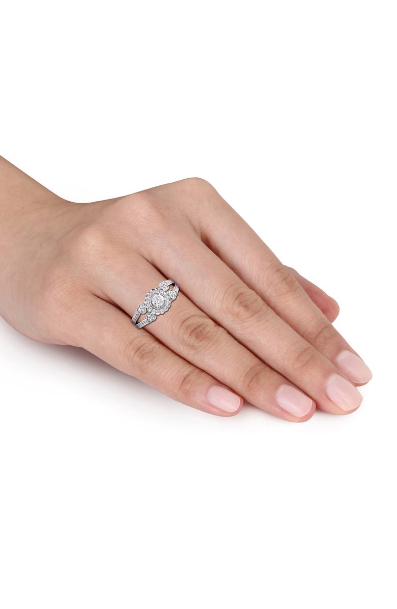 Julianna B. Diamond Split Shank Engagement Ring 14k, Alternate, color, 14K White Gold