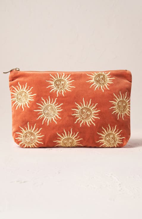 Sun Goddess Velvet Everyday Pouch