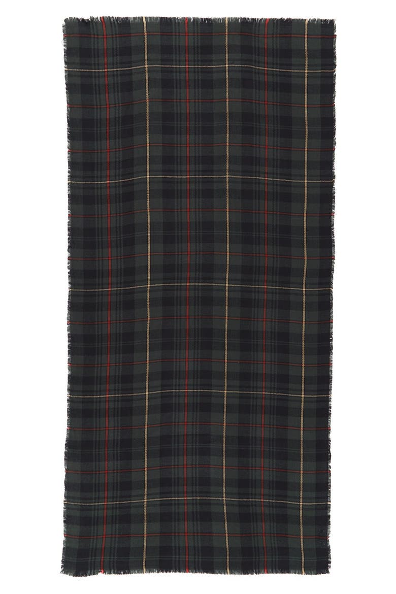 Plaid Blanket Scarf, Alternate, color, GREEN MULTI
