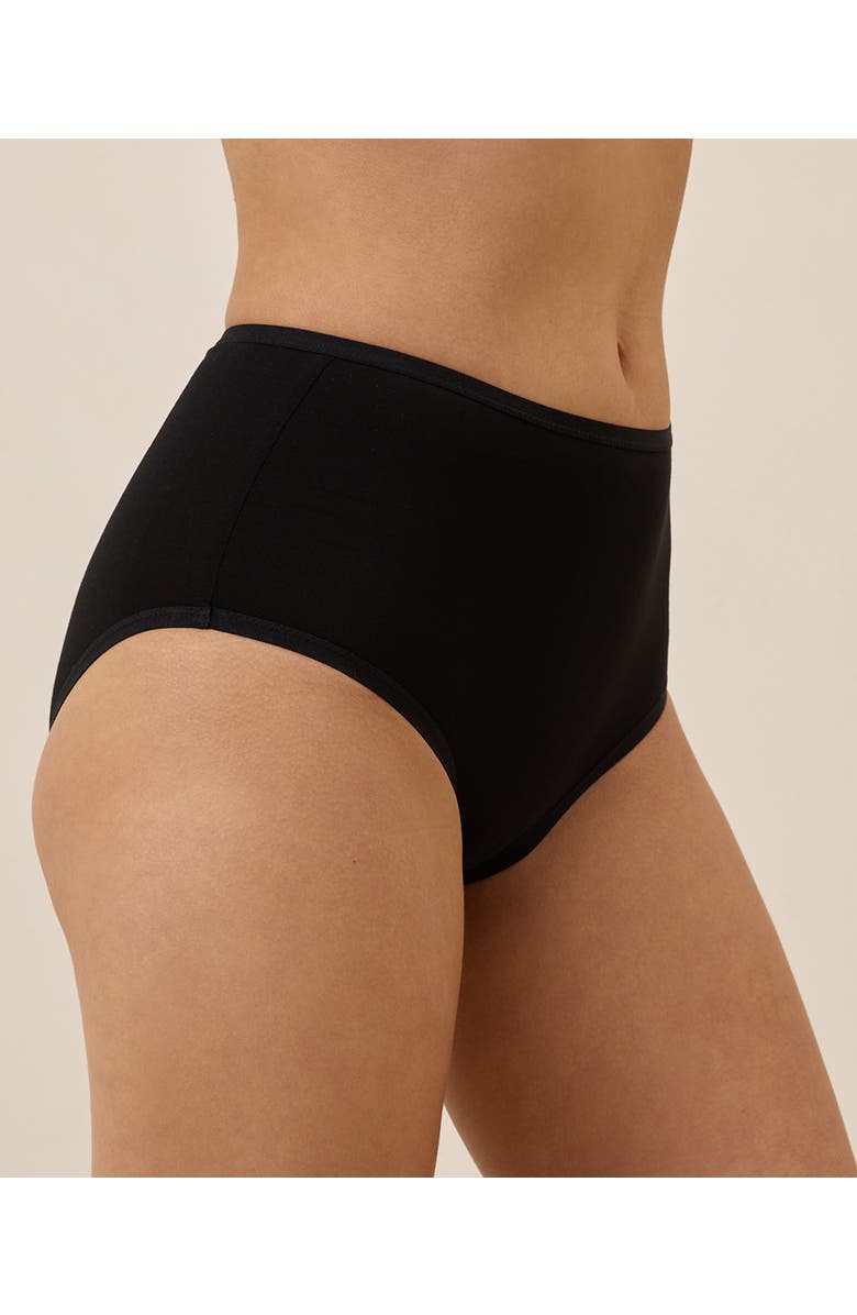 Pact Everyday High Rise Brief 5-Pack, Alternate, color, Black