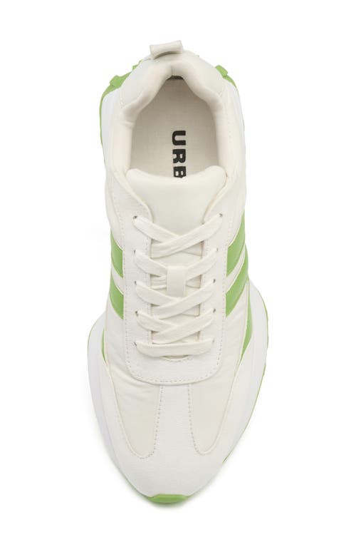 Jslides Janey Sneaker In White/neon Green