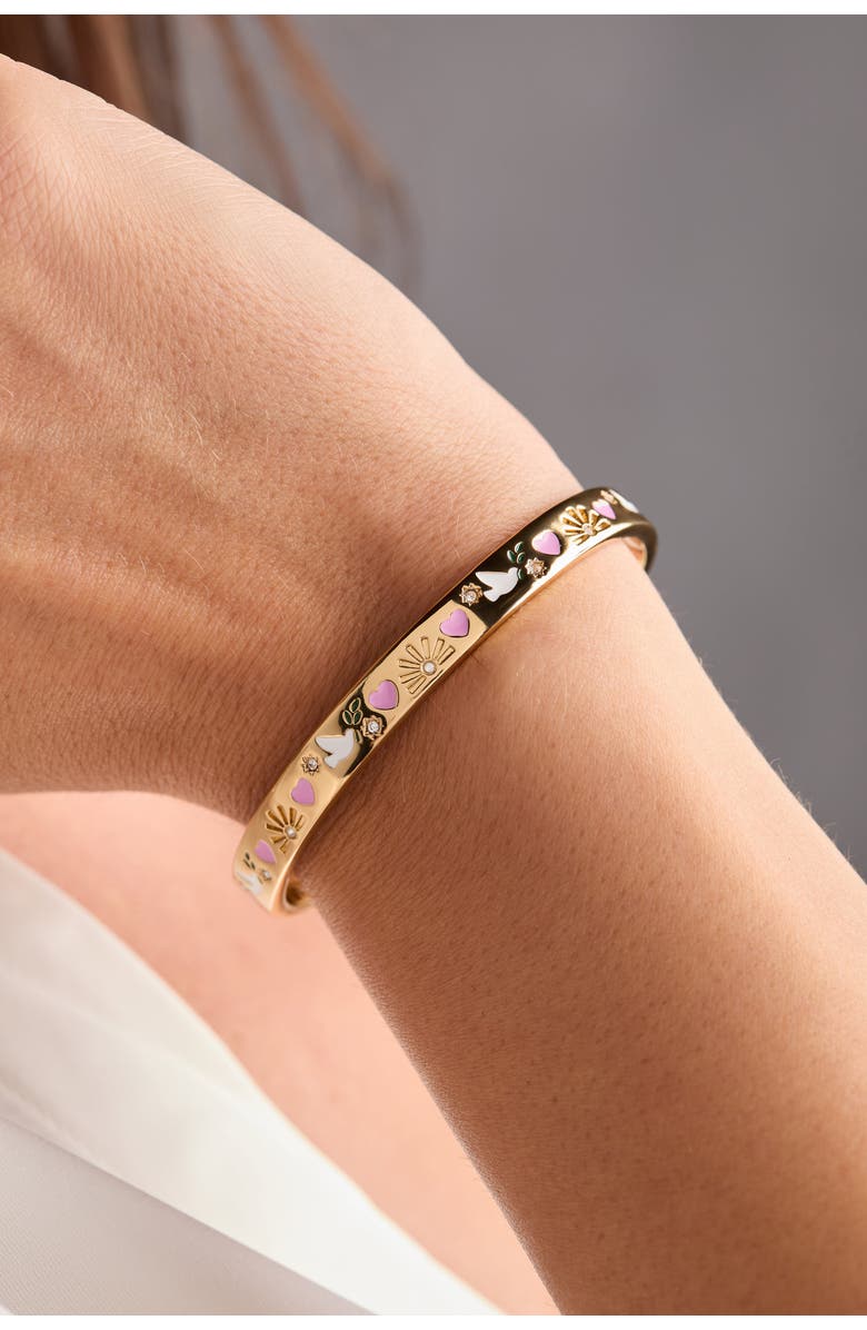 Alex and Ani 'Pray, Wait and Trust' Cuff Bracelet, Alternate, color, Gold