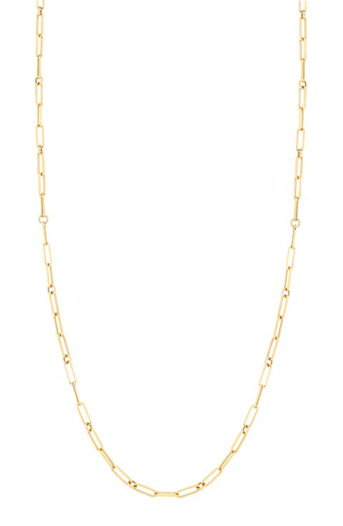 Thin Paperclip Chain Necklace