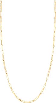 Roberto Coin Thin Paperclip Chain Necklace
