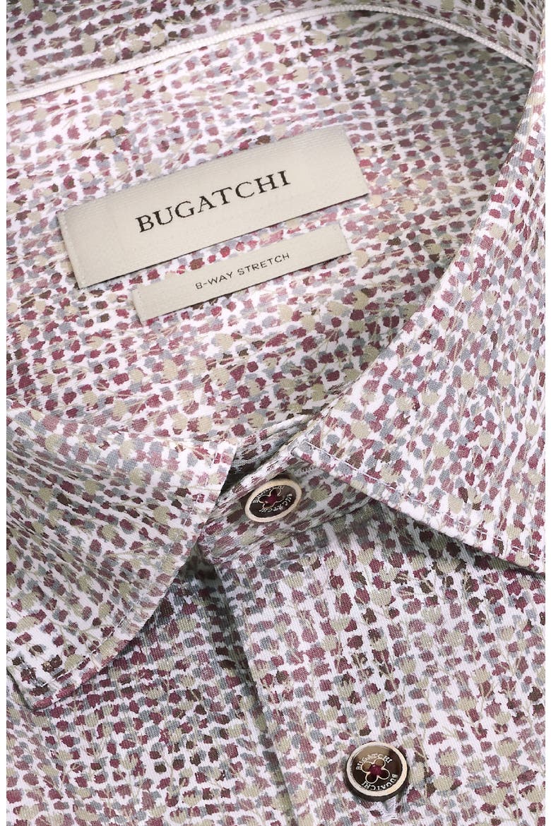 James OoohCotton® Abstract Print Button-Up Shirt, Alternate, color, BURGUNDY