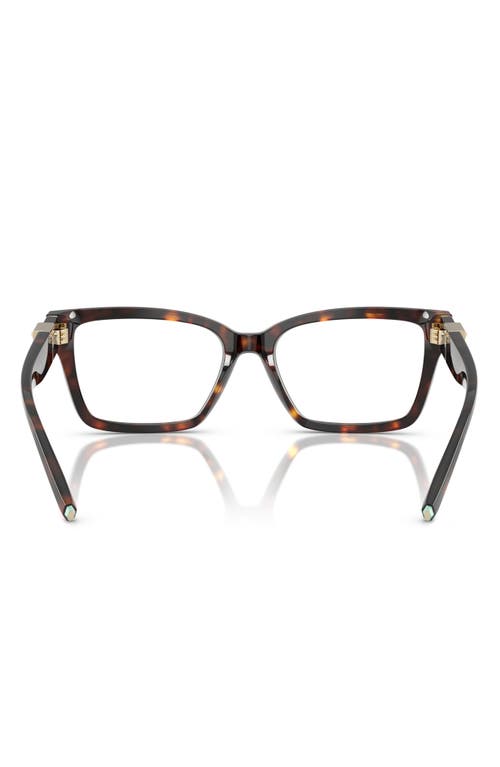 Tiffany & Co . 52mm Square Optical Glasses In Brown