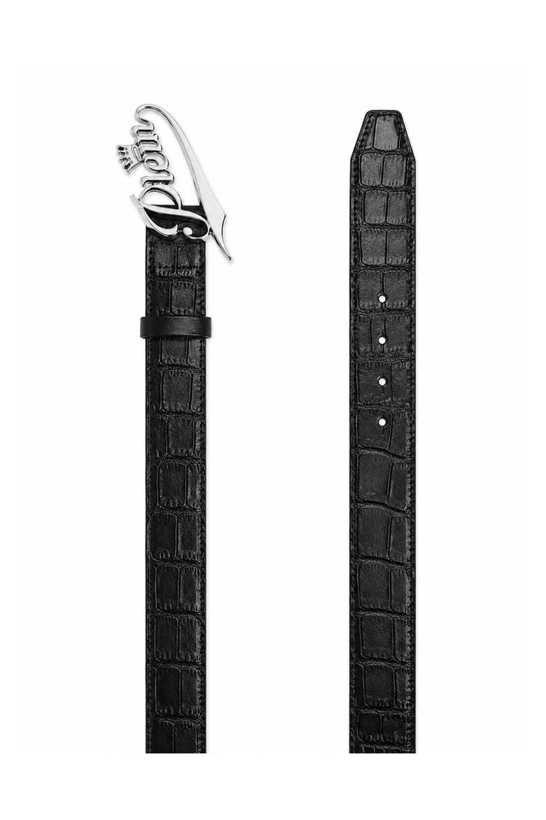 Leather Belt King Plein Cocco Men, Alternate, color, black/nickel