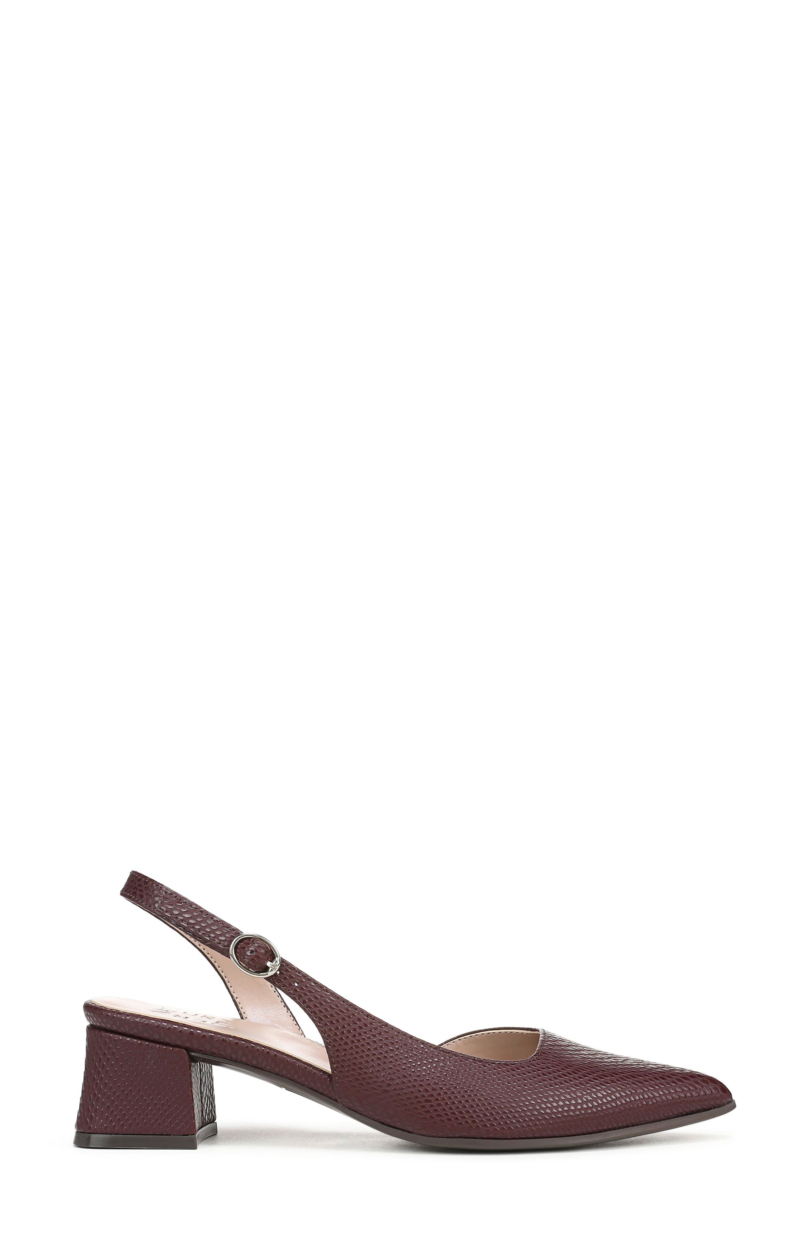 Naturalizer Anya d'Orsay Block Heel Pump, Alternate, color, Merlot Red Snake Faux Leather