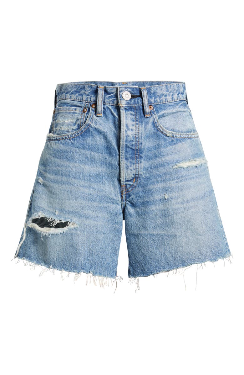 MOUSSY VINTAGE Kensington Cutoff Denim Shorts, Alternate, color, Blue