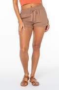 Roxy Laguna Linen Blend Drawstring Shorts