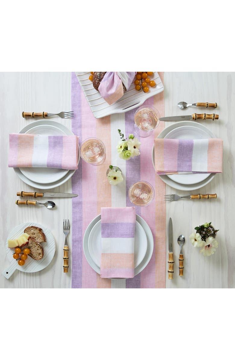 Solino Home Linen Table Runner - Gelato Stripe, Alternate, color, Gelato