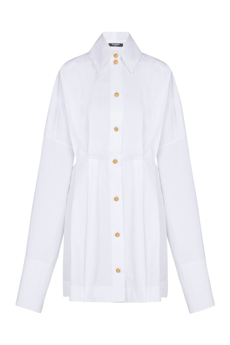 Poplin shirt dress, Alternate, color, white