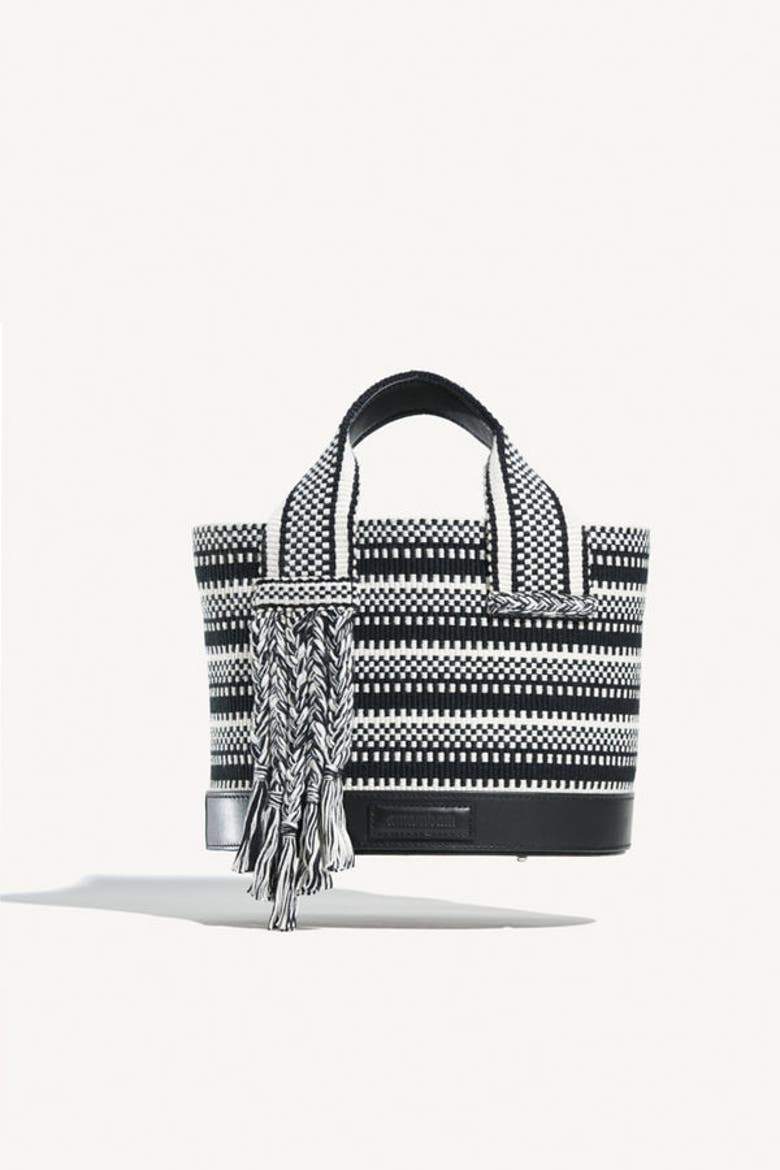 Tutu Midi Bucket Bag, Main, color, Ivory Black