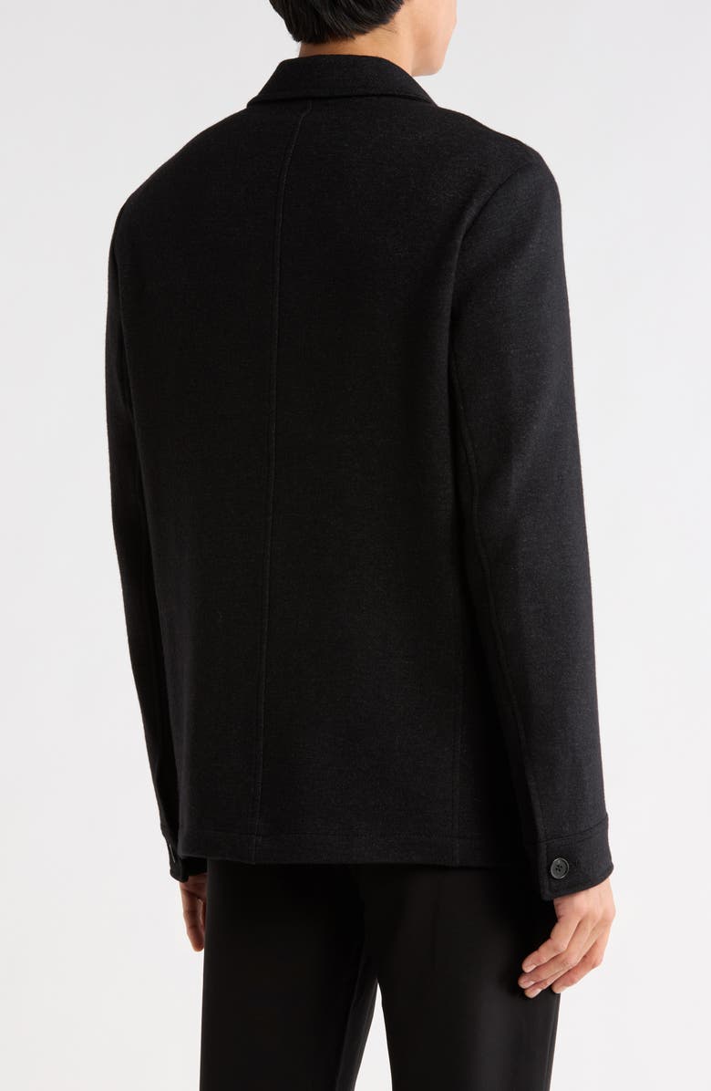 Robert Barakett Lida Wool Blend Overshirt, Alternate, color, Black