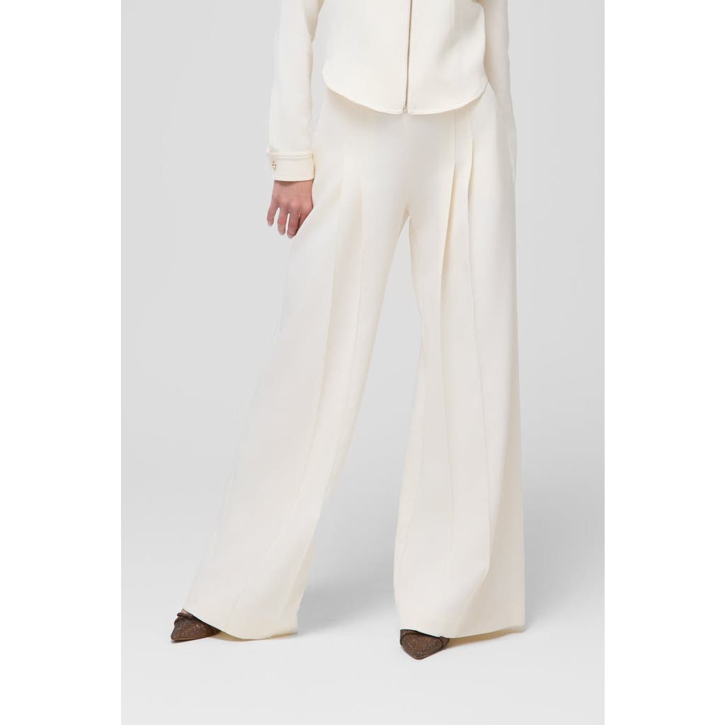 Le Fafo Blanca Wide Leg Pants In White
