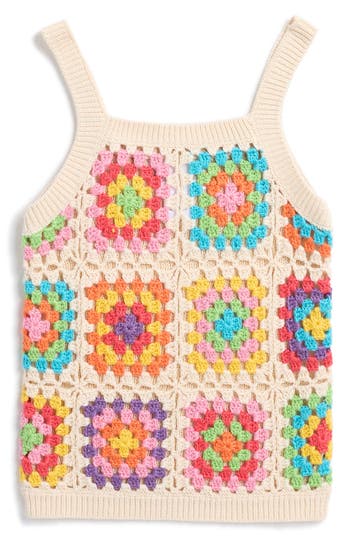 COTTON EMPORIUM COTTON EMPORIUM KIDS' CROCHET STITCH TANK 