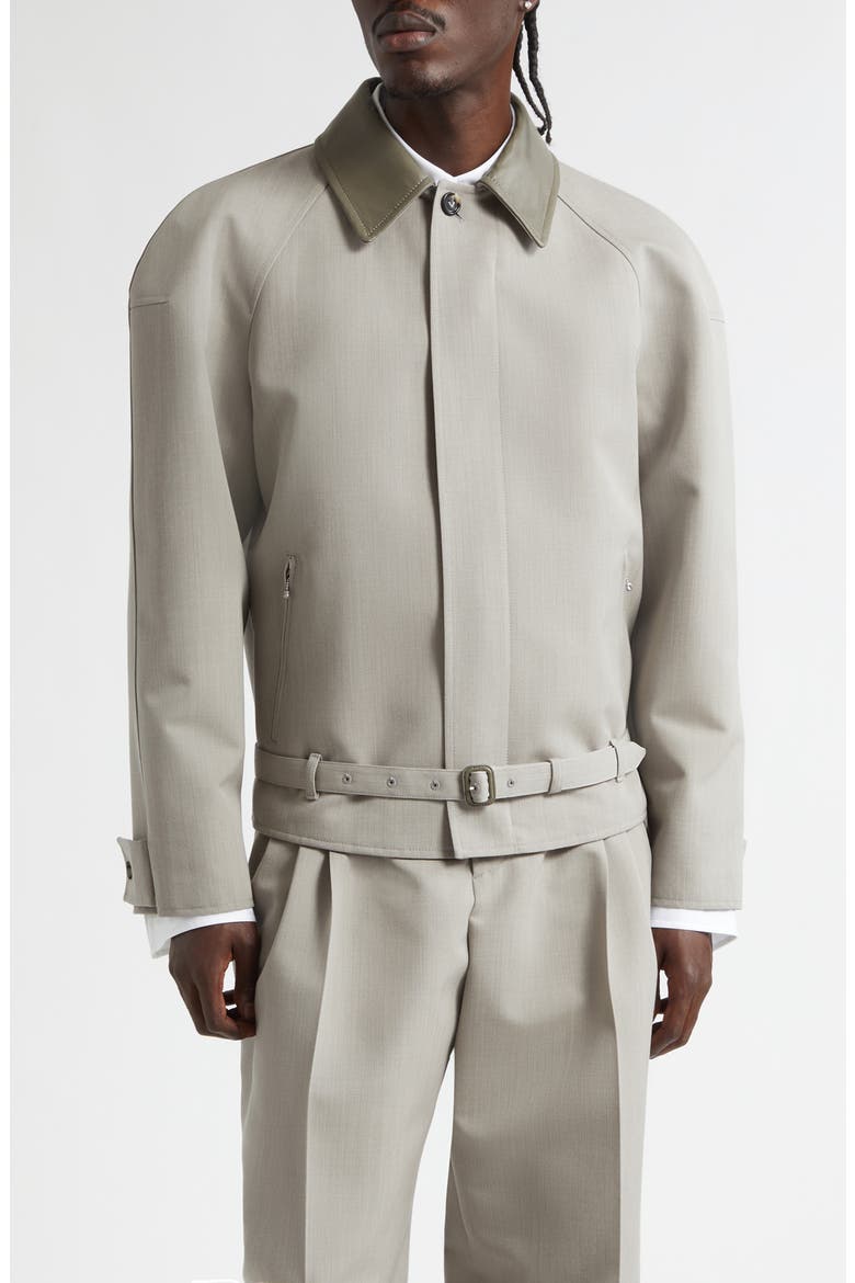Oversize Wool Mélange Zip Jacket, Main, color, 1105 STONE MELANGE