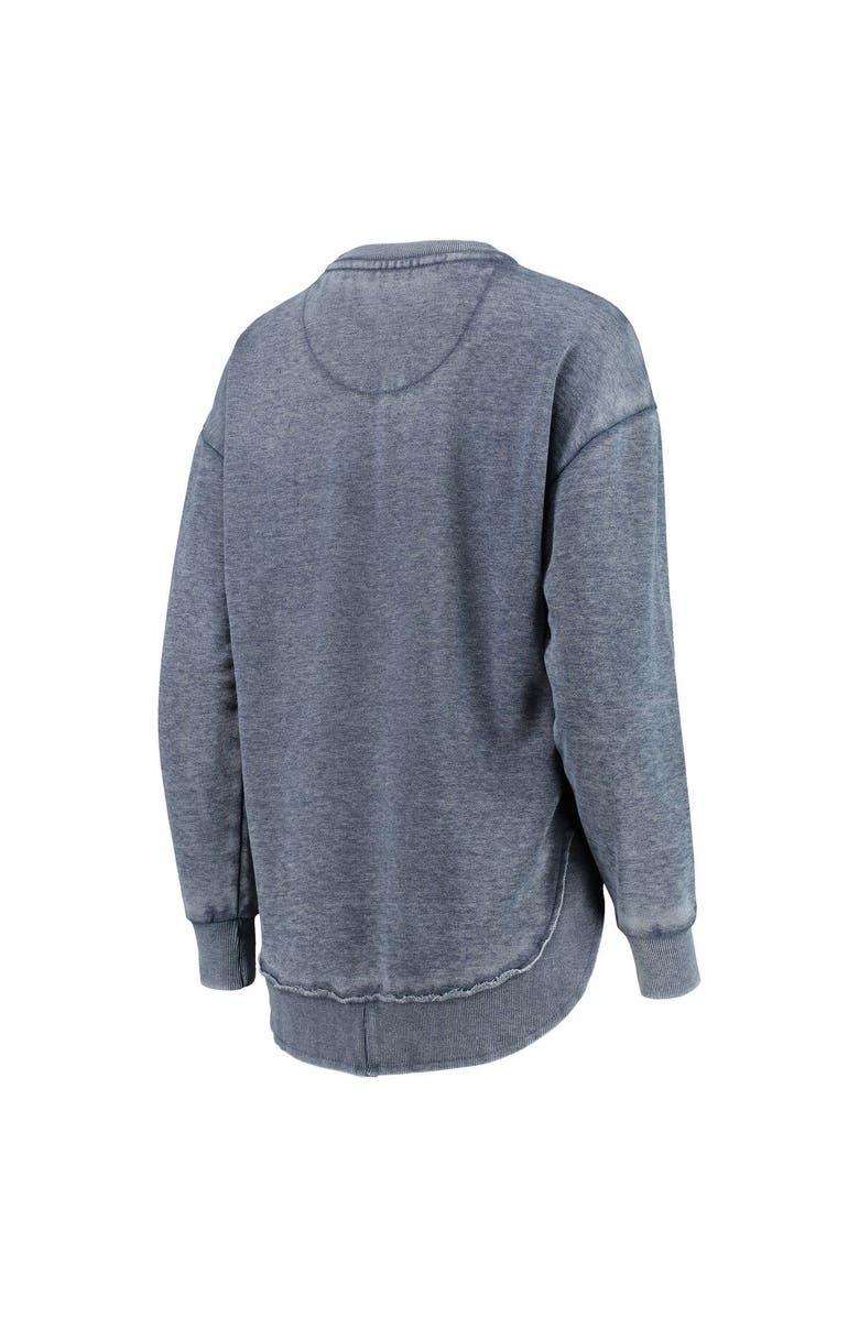 PRESSBOX Women's Pressbox Heather Navy Penn State Nittany Lions Vintage Wash Pullover Sweatshirt, Alternate, color,