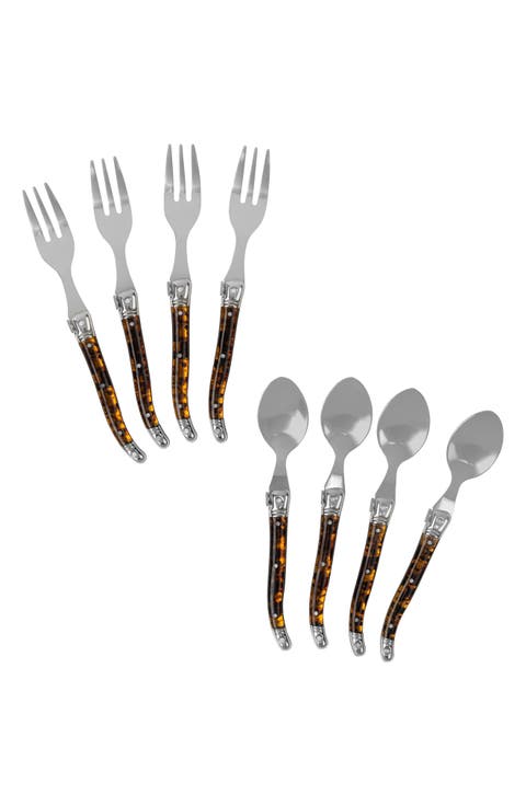 Laguiole 8-Piece Dessert Forks & Spoons Set