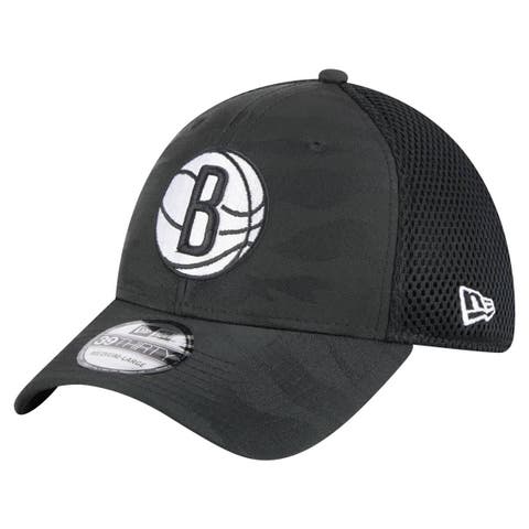 Men's New Era  Black Brooklyn Nets Subtle Camo 39THIRTY Flex Hat