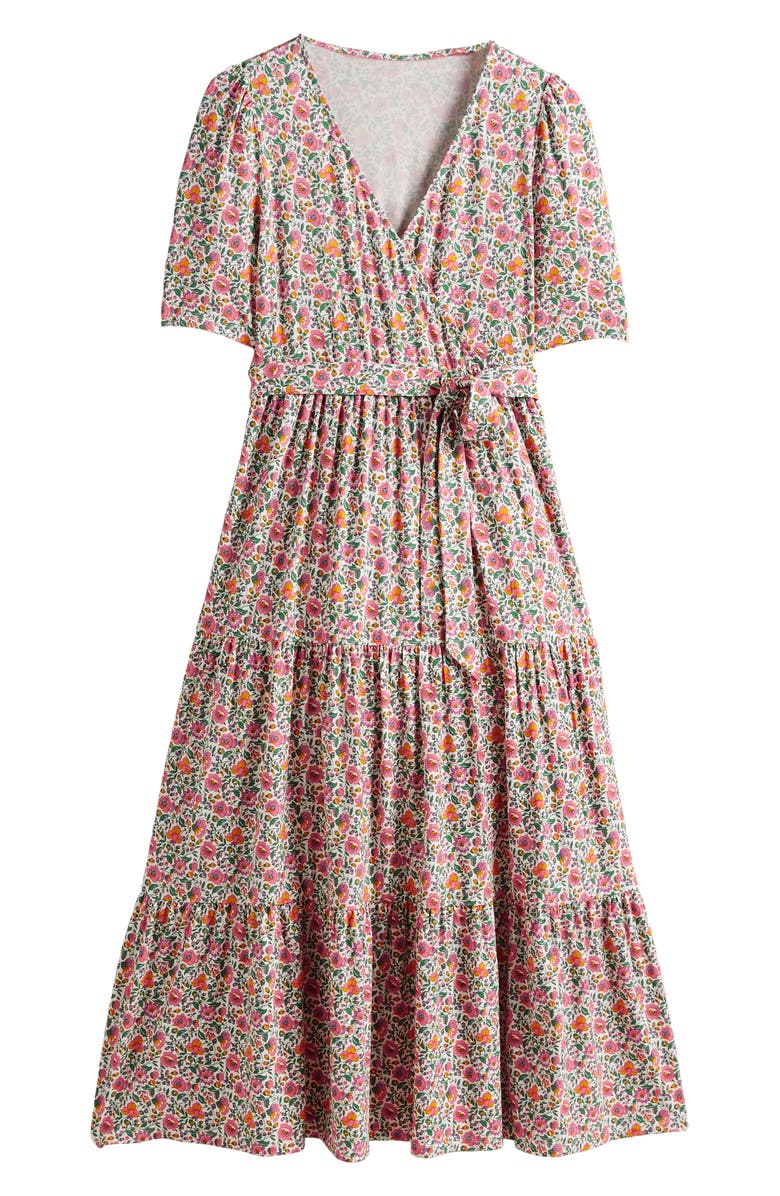 Boden Floral Print Wrap Dress, Alternate, color, 