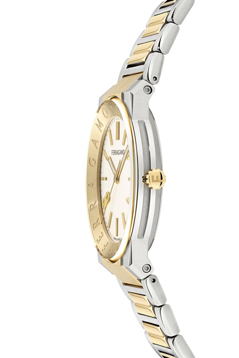 Logo Two-Tone Bracelet Watch, 41mm, Alternate, color, TWO TONE