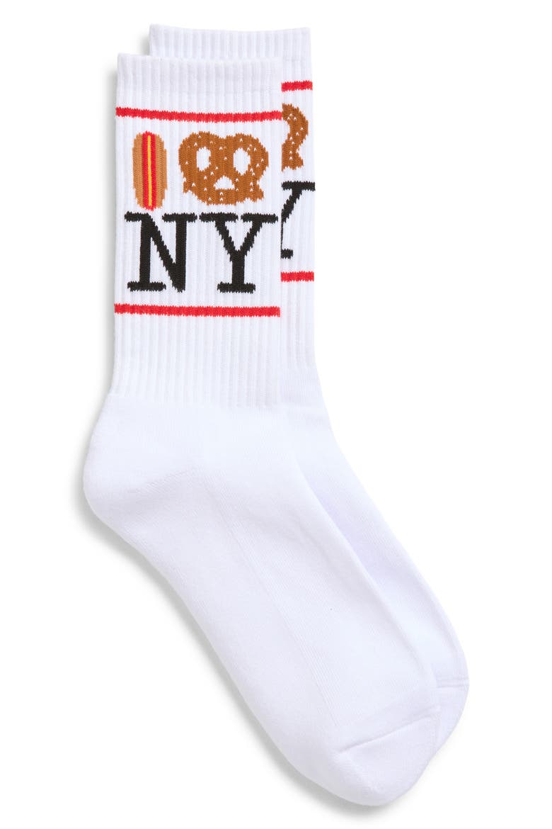 NY Crew Socks, Main, color, HOT DOG/ PRETZEL