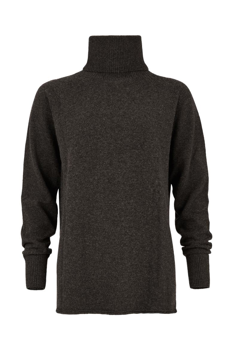 Geelong Wool Slouch Turtleneck Sweater, Alternate, color, CHARCOAL