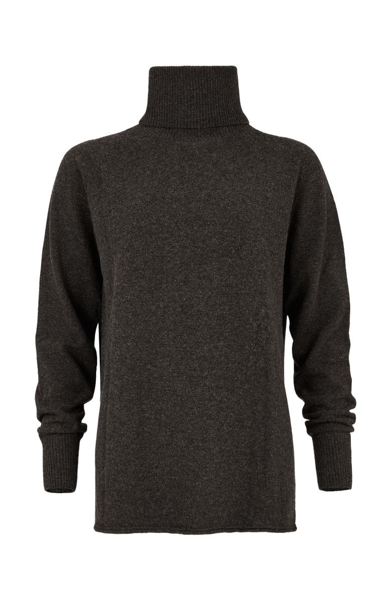 Celtic & Co. Geelong Wool Slouch Turtleneck Sweater, Alternate, color, Charcoal