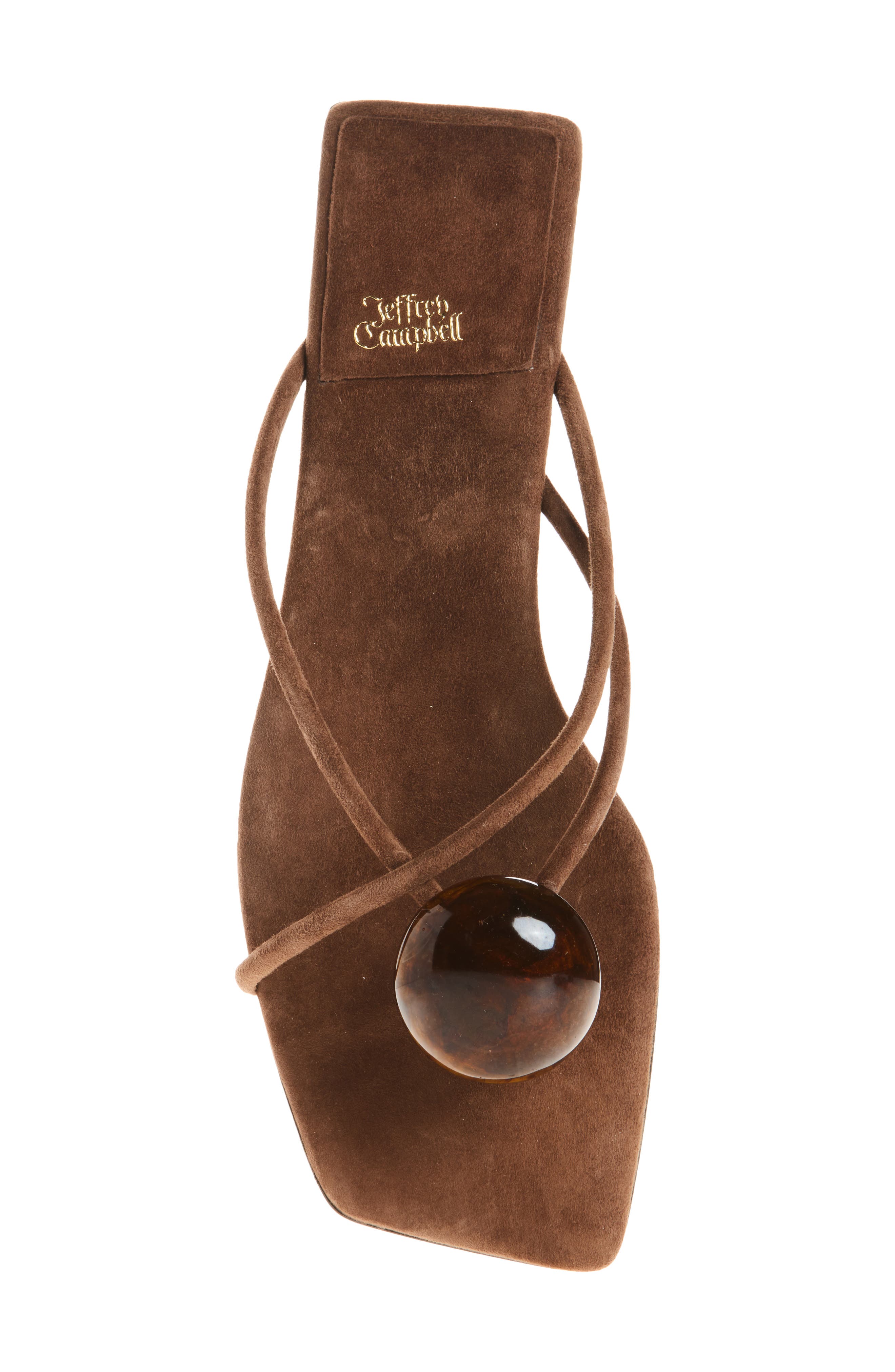 Jeffrey Campbell Cosmos Flip Flop, Alternate, color, Brown Suede Combo