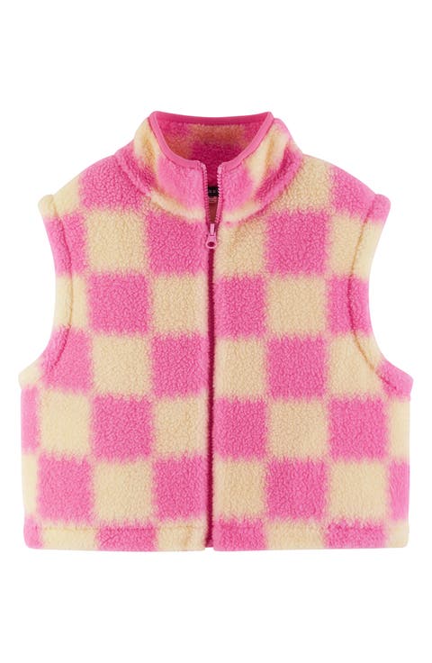 Kids' Fleece Check Vest (Toddler, Little Kid & Big Kid)