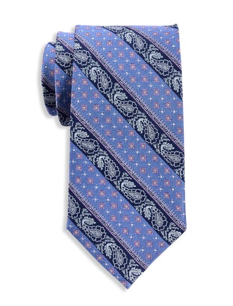 Big & Tall Striped Paisley Slik Tie