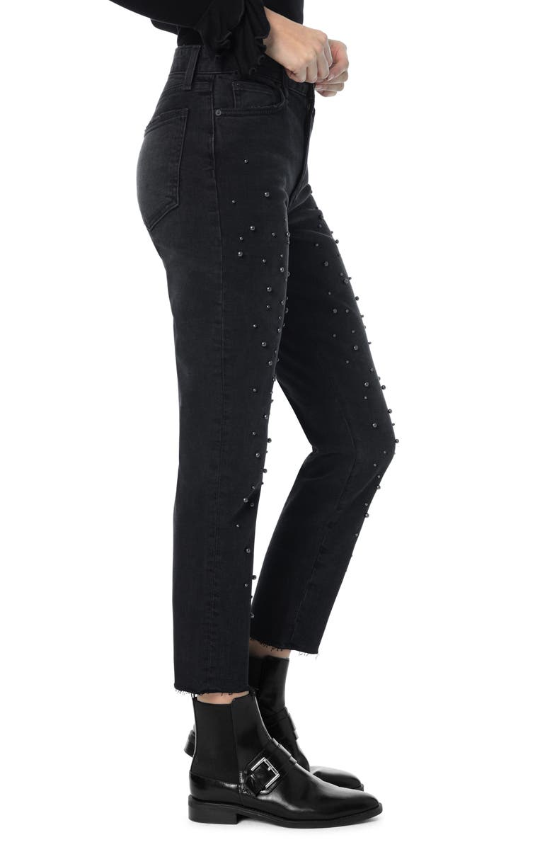 Joe's The Smith Imitation Pearl Embellished Ankle Boyfriend Jeans, Alternate, color, 