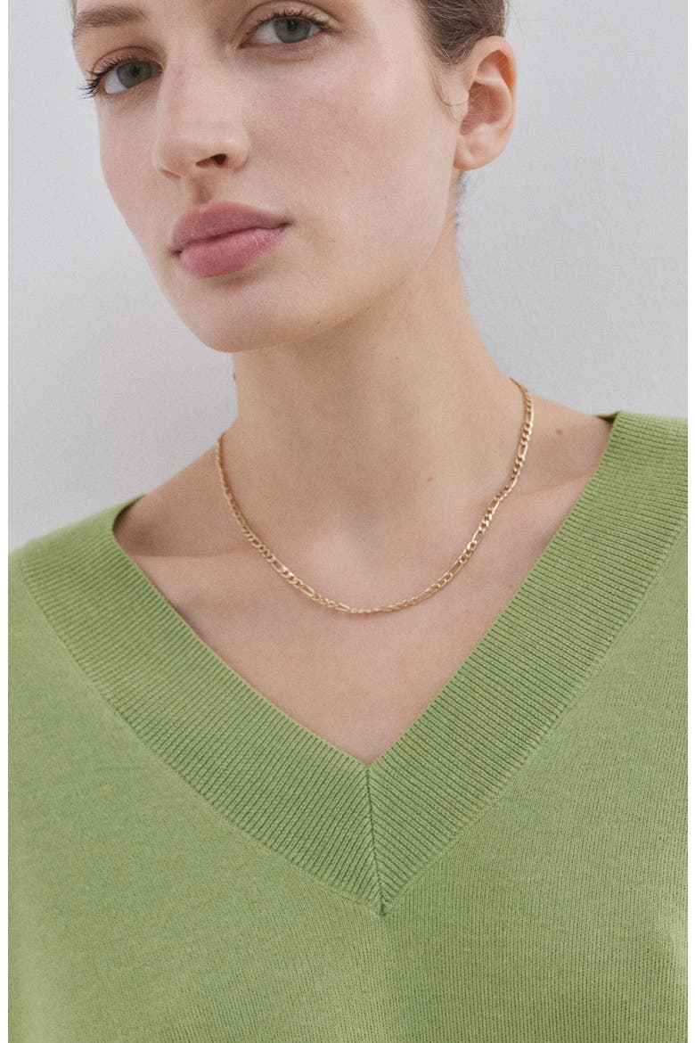 V-Neck Sweater, Alternate, color, GREEN
