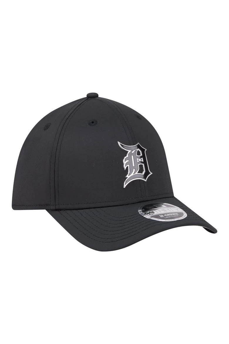 Men's New Era  Black Detroit Tigers Metallic 39THIRTY M-Crown Flex Hat, Alternate, color, Black